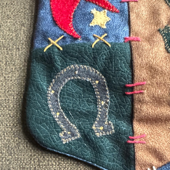 Santa and Cowboy Hat Christmas Stocking - Picture 5 of 9